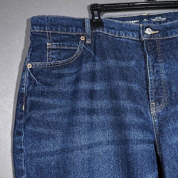 Old Navy Button Fly High Rise Slouchy Straight Secret Slim Pockets Size 18P - Picture 6 of 14